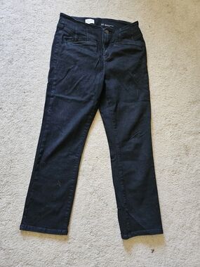 Anthropologie Pilcro Phila Black Straight-Leg Pants 32 Womens Denim